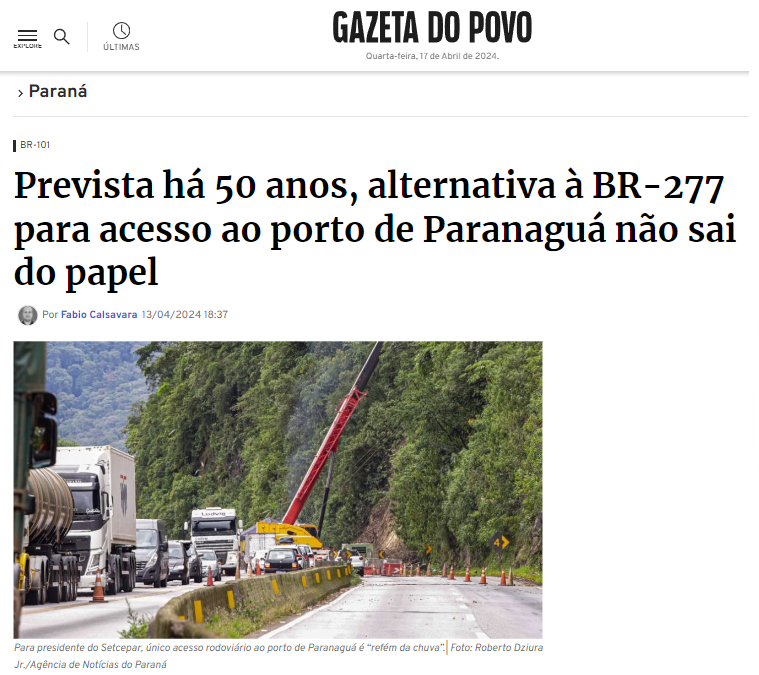 Presidente do Pró-Paraná fala sobre obras nas rodovias do Paraná em entrevista à Gazeta do Povo