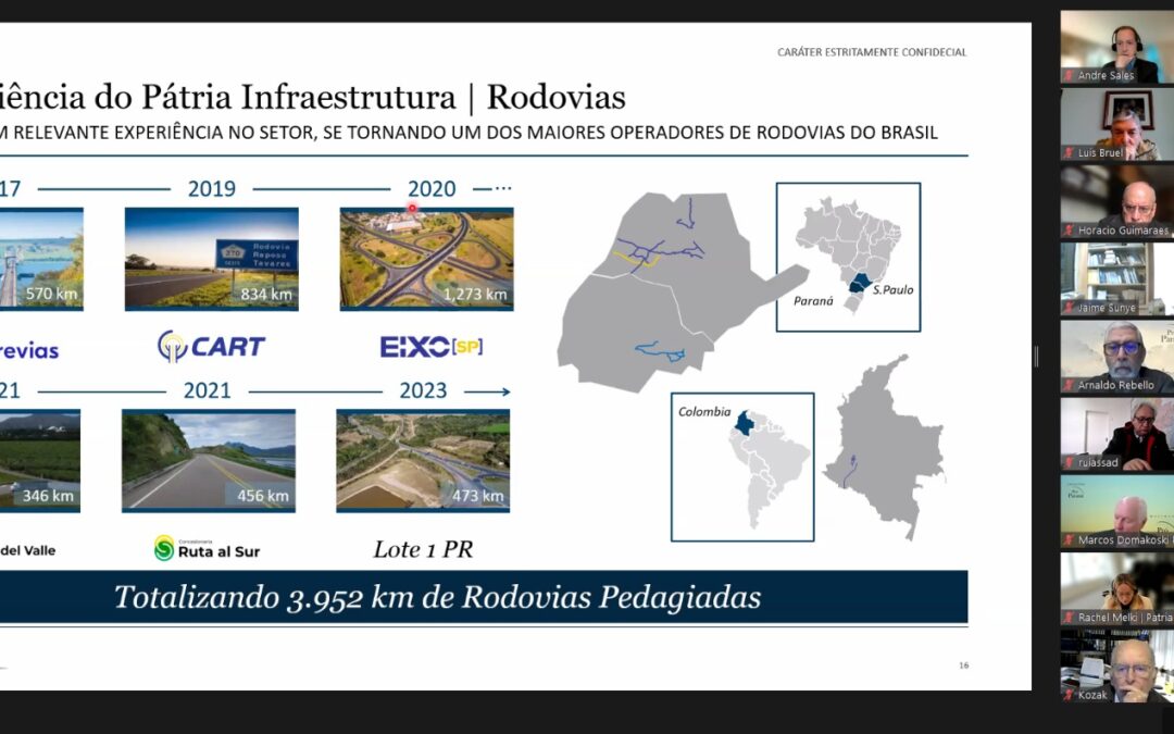 Em apresentação ao Comitê de Infraestrutura, Grupo Pátria afirma que vai dar espaço a empresas paranaenses na operação em rodovias do estado